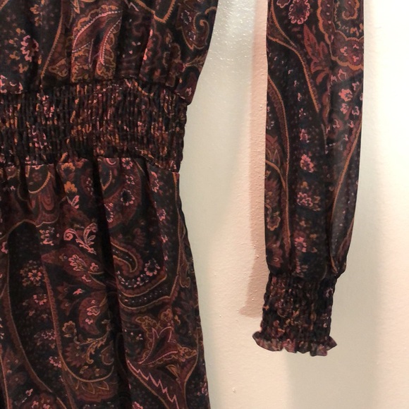 Allison Joy Lined Sheer Moody Paisley Dress - Picture 4 of 6